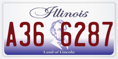 IL license plate A366287
