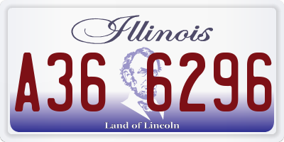 IL license plate A366296