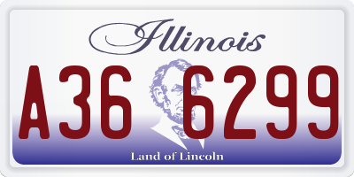 IL license plate A366299