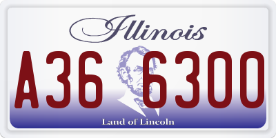 IL license plate A366300