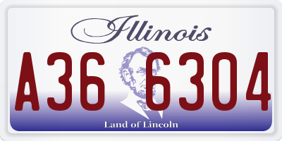 IL license plate A366304