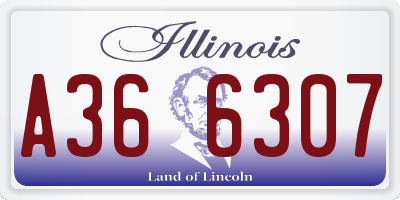 IL license plate A366307