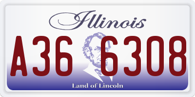 IL license plate A366308