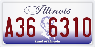 IL license plate A366310
