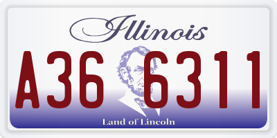 IL license plate A366311