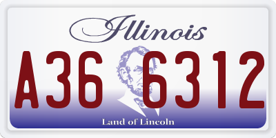 IL license plate A366312