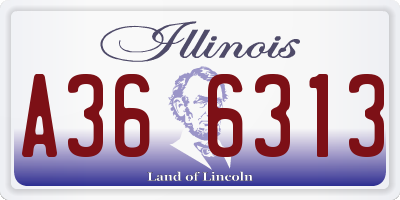 IL license plate A366313