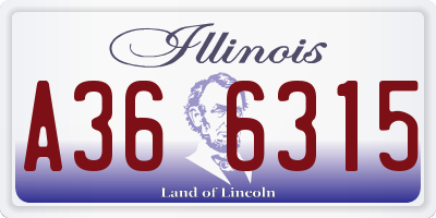 IL license plate A366315