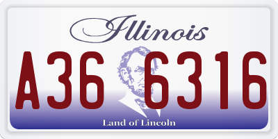 IL license plate A366316
