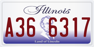 IL license plate A366317