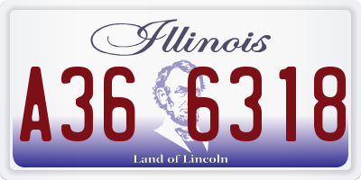 IL license plate A366318