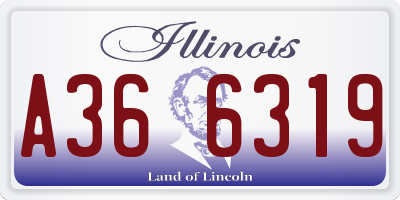 IL license plate A366319