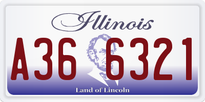 IL license plate A366321