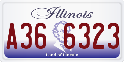 IL license plate A366323