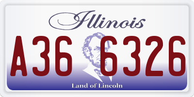IL license plate A366326