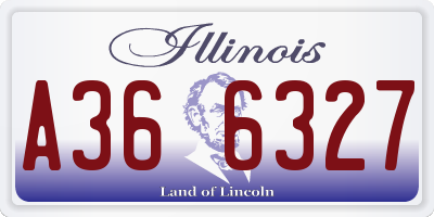 IL license plate A366327