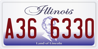 IL license plate A366330