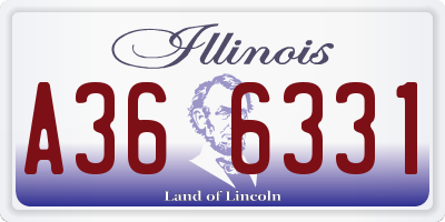 IL license plate A366331