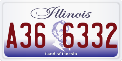 IL license plate A366332