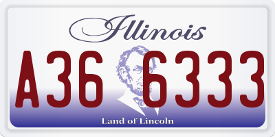 IL license plate A366333