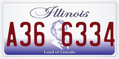 IL license plate A366334