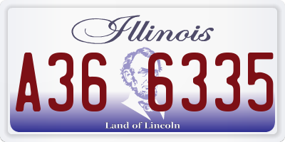IL license plate A366335