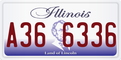 IL license plate A366336