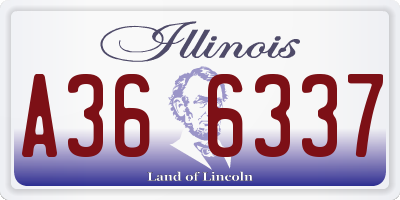 IL license plate A366337