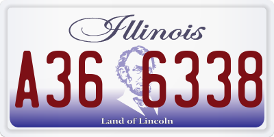 IL license plate A366338