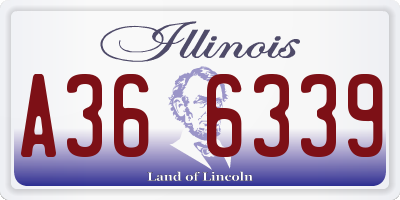 IL license plate A366339