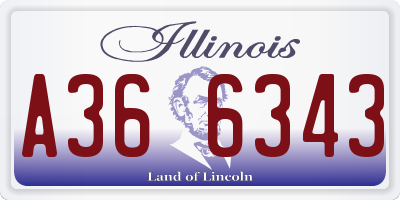 IL license plate A366343