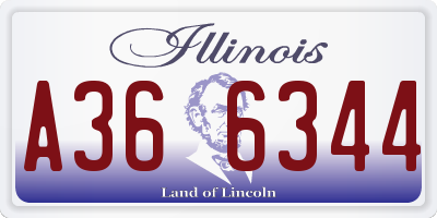 IL license plate A366344