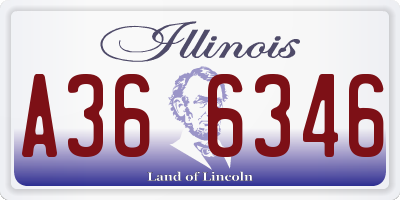 IL license plate A366346
