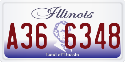 IL license plate A366348