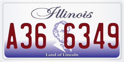 IL license plate A366349