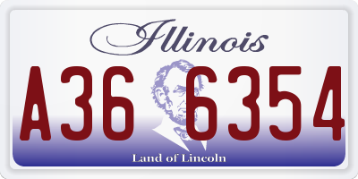 IL license plate A366354