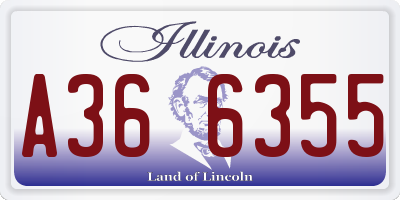 IL license plate A366355