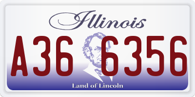 IL license plate A366356