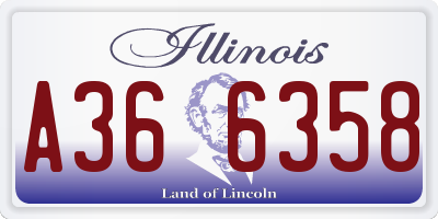 IL license plate A366358