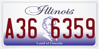 IL license plate A366359