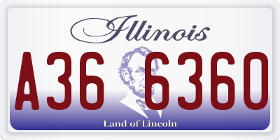 IL license plate A366360