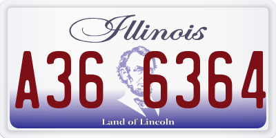 IL license plate A366364