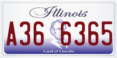 IL license plate A366365
