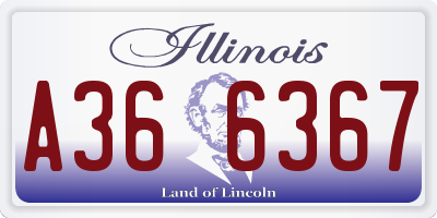 IL license plate A366367