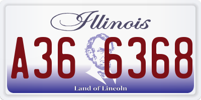 IL license plate A366368