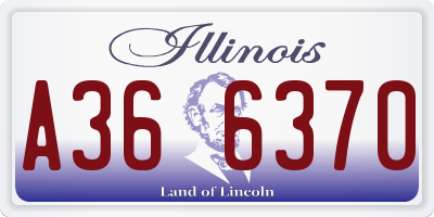 IL license plate A366370