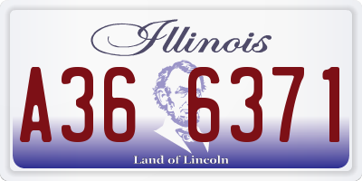 IL license plate A366371