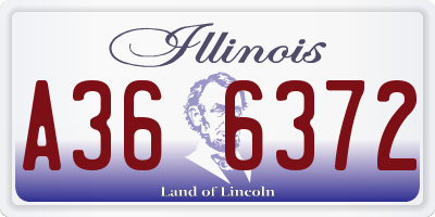 IL license plate A366372