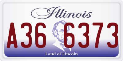 IL license plate A366373