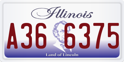 IL license plate A366375